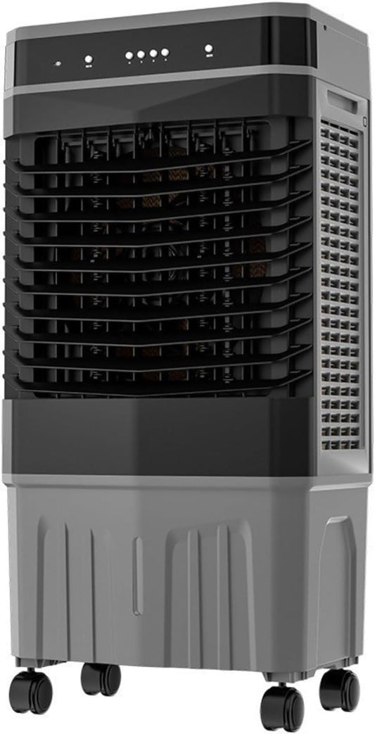 GENERIC Refroidisseur D'air évaporatif Portable Avec Télécommande, 3 Vitesses Et Modes, 12H Minuterie, 4 Packs De Glace, Oscillation à 120 °, Ventilateur De Refroidissement Silencieux Pour Le Garage De Maison