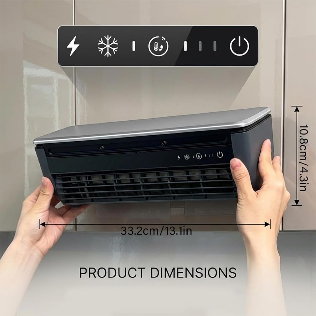  Unité De Climatisation Murale Avec Télécommande, Semi-conducteur Portable Refroidisseur Et Humidificateur, 6000mAh Batterie Silencieuse Mini Ventilateur Pour Bureau à Chambre à Coucher, Dispositif De