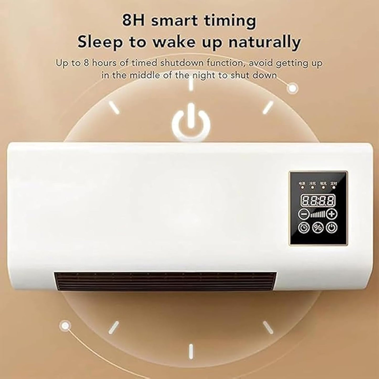  Climafy Climatisation Murale Portable Avec Chauffage Et Ventilateur, Unité Compacte Mini Split Sans Perçage, Fonctionnement Silencieux 30dB, Télécommande Intelligente Pour La Maison Et Le Bureau, écon