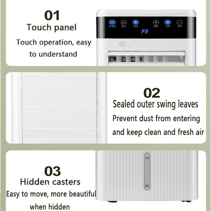  JATIBOSH Ventilateur De Refroidissement De Climatiseurs Portables Avec Refroidissement Sans Drainage 3 Vitesses Plus Grand Réservoir 46dB Silent 12h Timer Air Cooler Avec Ice Box Cooling AC Unit.