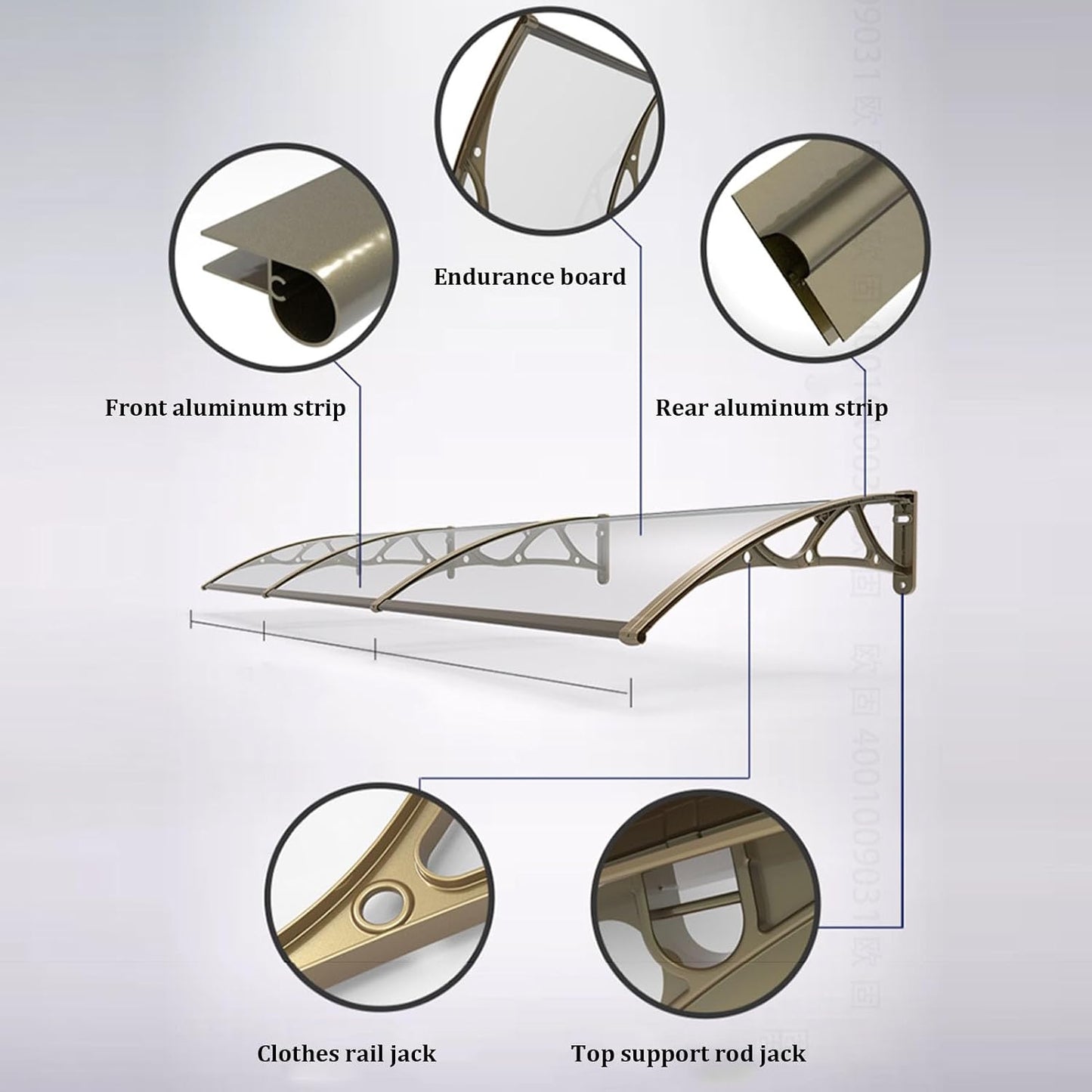 GENERIC Housse De Climatiseur D'extérieur En Alliage D'aluminium Pour Toutes Les Saisons - Protection Pour Pompe à Chaleur à Condensateur Mini-Split - Résistante Aux Intempéries Et Aux UV