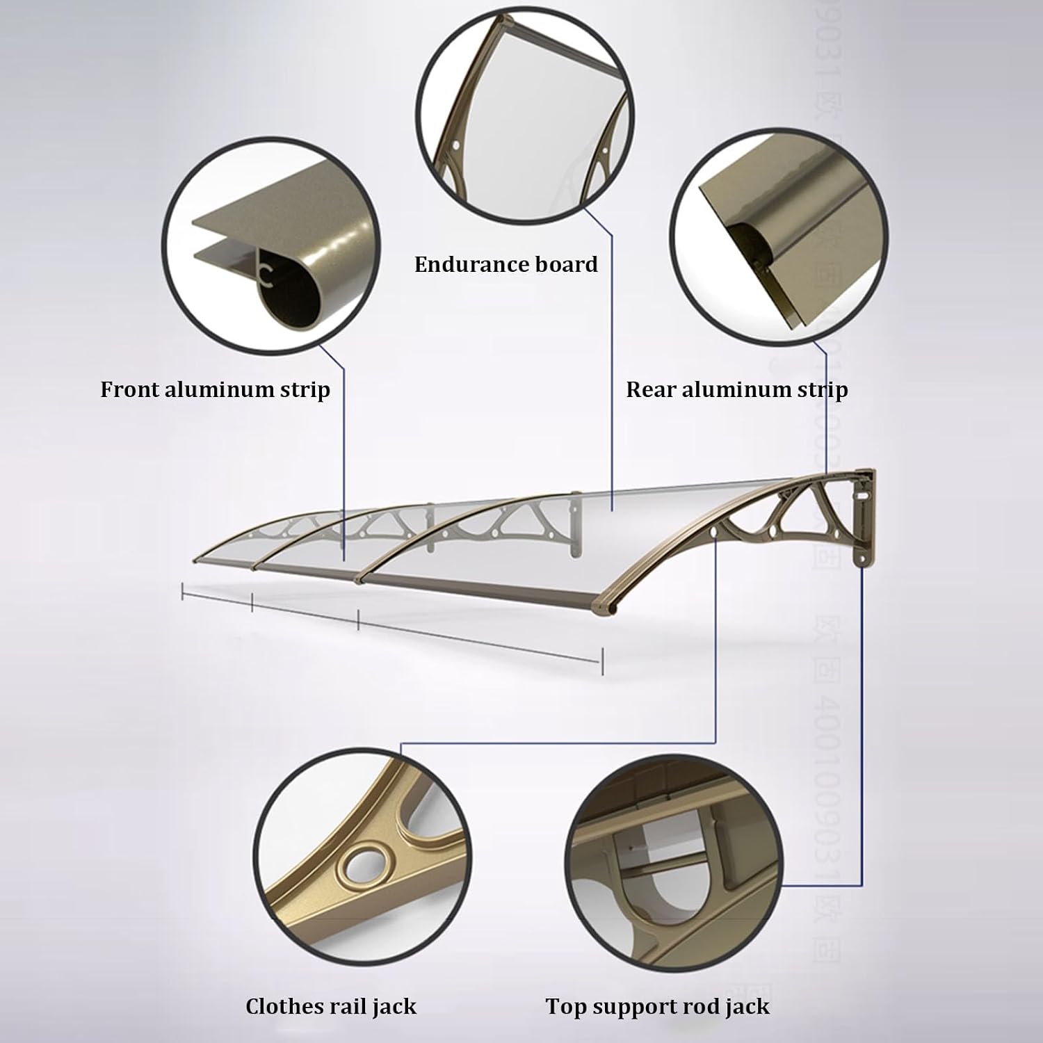 GENERIC Housse De Climatiseur D'extérieur En Alliage D'aluminium Pour Toutes Les Saisons - Protection Pour Pompe à Chaleur à Condensateur Mini-Split - Résistante Aux Intempéries Et Aux UV