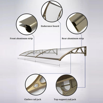 GENERIC Housse De Climatiseur D'extérieur En Alliage D'aluminium Pour Toutes Les Saisons - Protection Pour Pompe à Chaleur à Condensateur Mini-Split - Résistante Aux Intempéries Et Aux UV