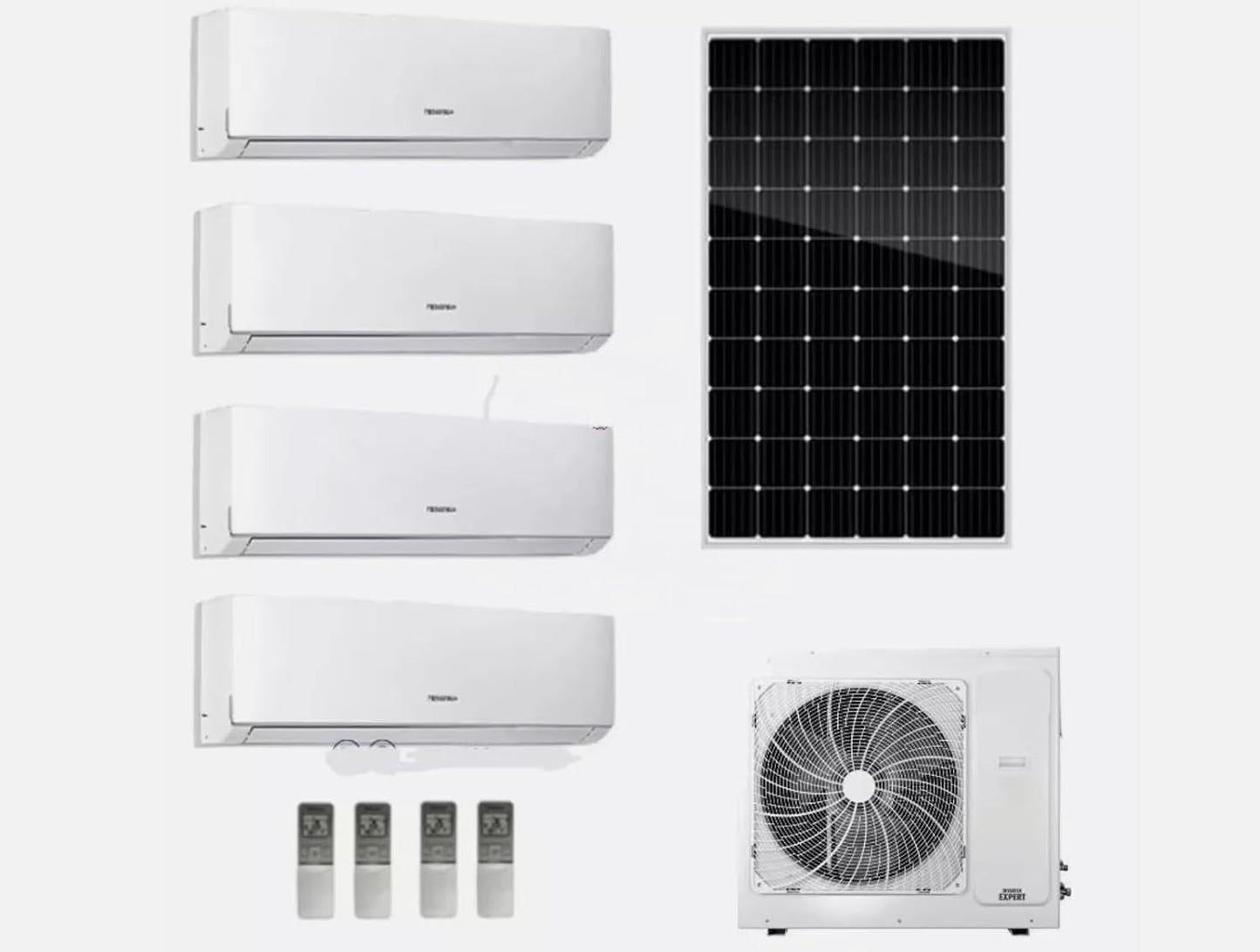 GENERIC Onduleur Solaire 42000BTU Multi 9K + 9K + 12K + 18K Zones Split Climatiseur Et Chauffage