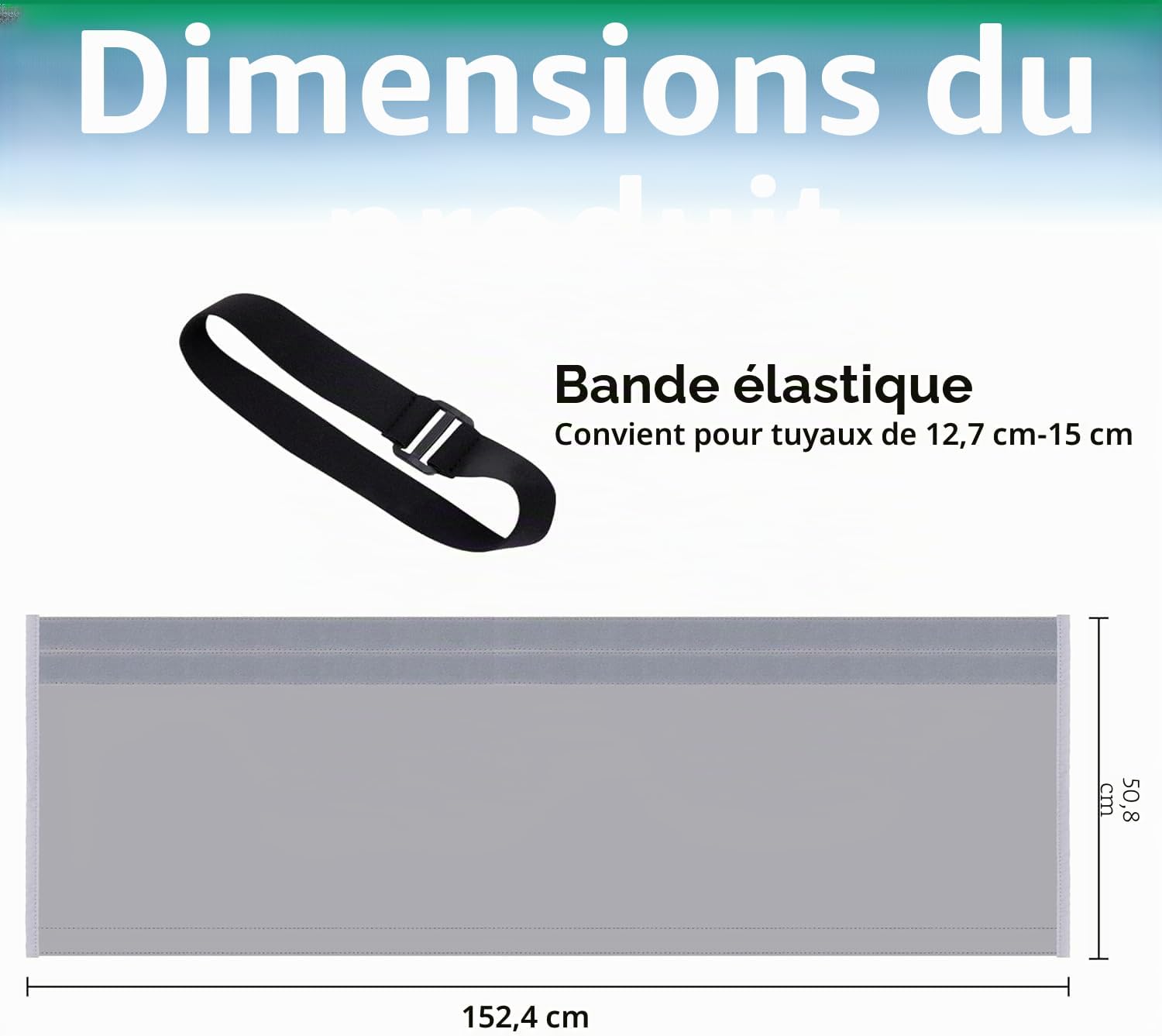  150 X 50 Cm Couvercle De Tuyau De Climatisation Portable - Isolation Tuyau Climatiseur Manchon - Housse Tuyau Climatiseur Mobile,isolée, Facile à Installer
