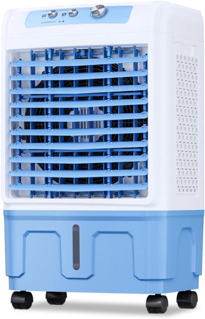 GENERIC Refroidisseur D'air Portable Avec 3 Vitesses, Grand Réservoir D'eau Et Batterie à Glace.120° Pivotant, Fonctionnement Calme 36dB.Idéal Pour La Chambre à Coucher, Le Bureau Ou La Terrasse.Mouvement Fac
