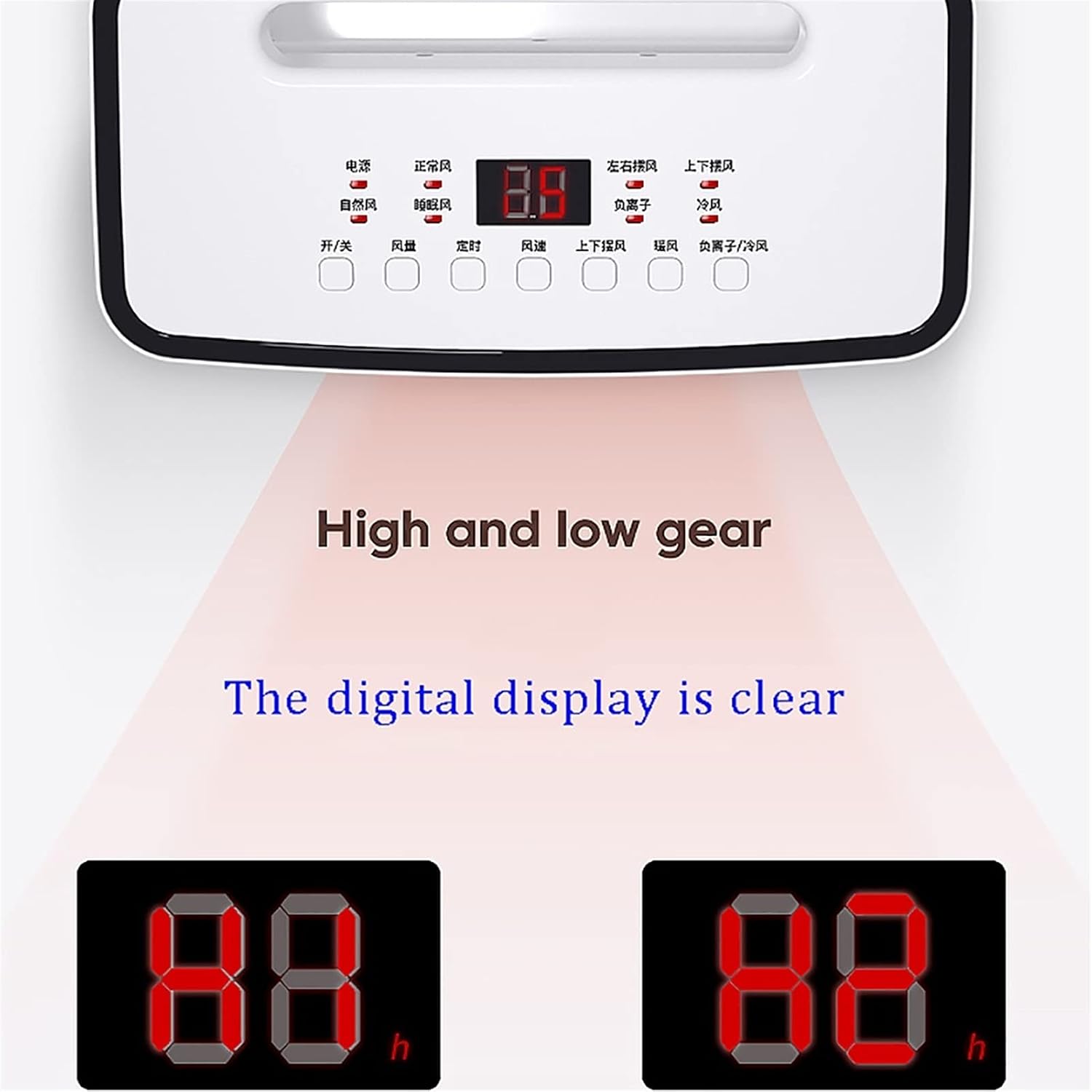 GENERIC Refroidisseur D'air Portable Avec Ventilateur D'évaporation à Distance, éconnergétique Pour Le Bureau à Domicile, Fonctionnement Calme 58dB, Vitesse Et Oscillation Réglables, Conception Légère Compact
