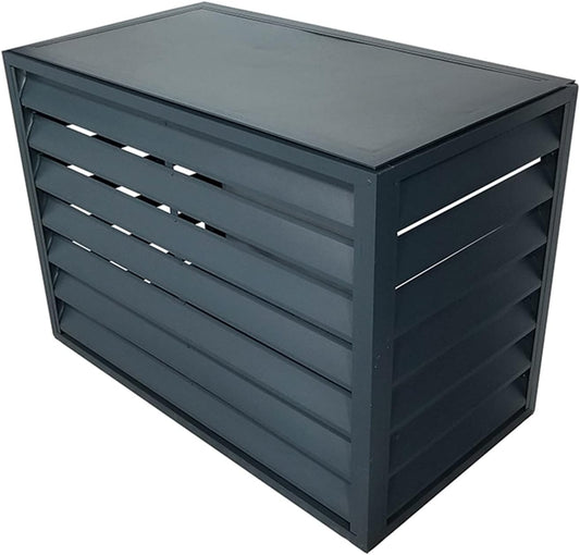 GENERIC Écran De Clôture Pour Climatiseur Extérieur – Support De Plante En Alliage D'aluminium Et Volets Anti-corrosion Pour Unité Extérieure, Couleur Noire, Convient Pour 2 à 3 Unités