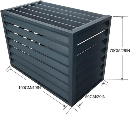 GENERIC Housse De Protection Pour Climatiseur Extérieur, Protection De Climatiseur Divisé En Aluminium Pour Unités CVC, Résistante Aux Intempéries, S'adapte à La Plupart Des Systèmes Extérieurs, Indispensable