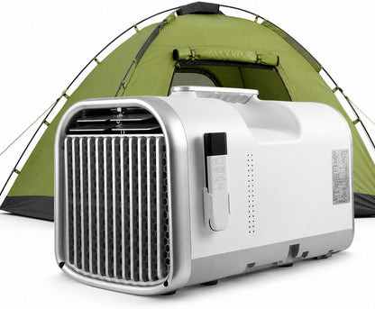  Mini Climatiseur Portable 5100 BTU | Climatiseur De Camping Tente | Mode Nuit Silencieux, Minuterie 12 Heures, Design Compact Avec Tuyau D'échappement Inclus Pour Maison, Camion Et Van V1pro