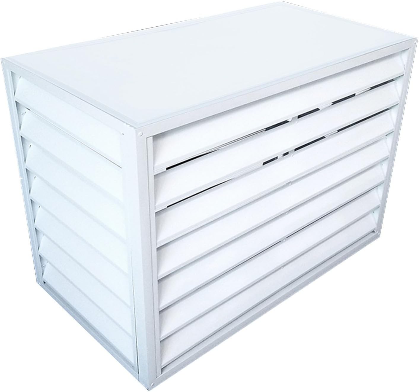 GENERIC Housse De Protection Décorative En Aluminium Pour Climatiseur Et Pompe à Chaleur - Résistante Aux Intempéries - Pour Un Usage Domestique