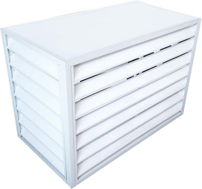 GENERIC Housse De Protection Décorative En Aluminium Pour Climatiseur Et Pompe à Chaleur - Résistante Aux Intempéries - Pour Un Usage Domestique