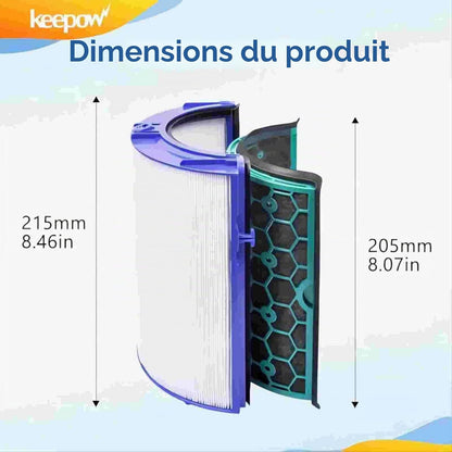  KEEPOW Filtre Pour Dyson Pure Cool Link HP04 TP04 DP04 HP05 TP05 Pure Hot Cool Purificateur Air Accessoires 360° Filtre Système