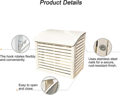 GENERIC Housse De Protection Imperméable Pour Climatiseur Extérieur, 100 X 50 X 85 Cm, Résistante Aux Intempéries Pour Climatisation Et équipement De Piscine, Résistante Aux Intempéries.
