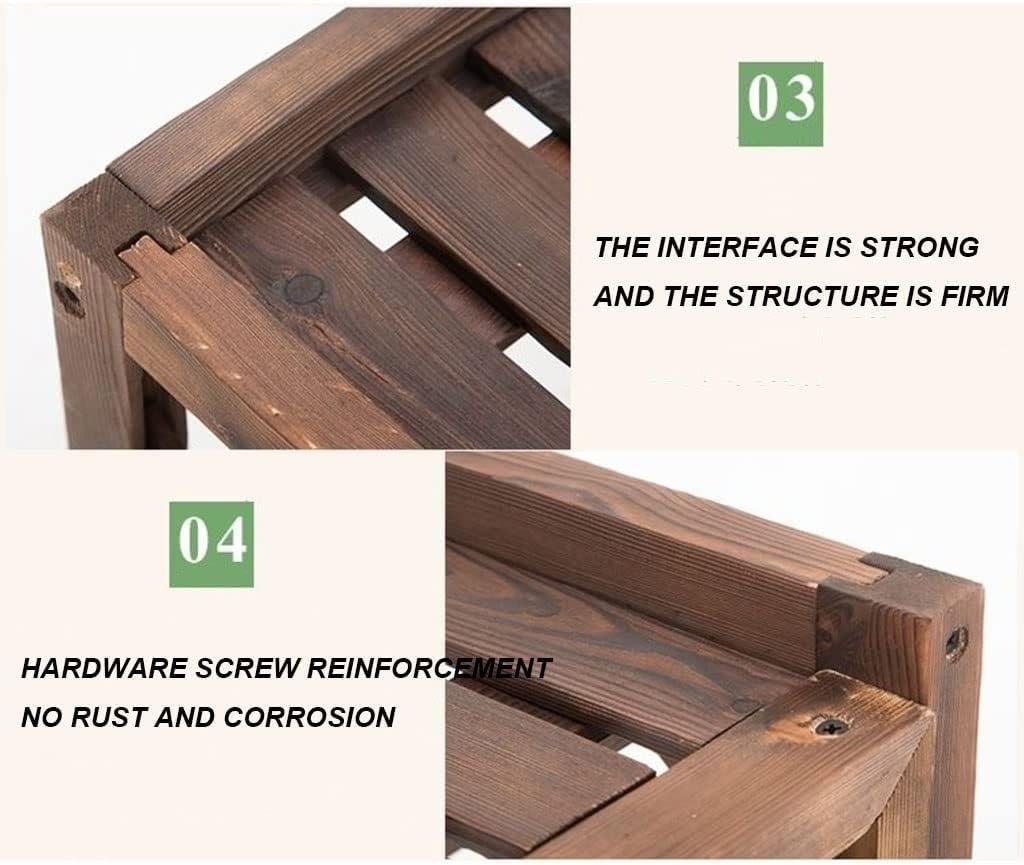 GENERIC Support De Fleurs De Balcon - Grille De Protection En Bois Pour Climatiseurs - Pompe à Chaleur - Clôture D'intimité Pour Climatiseurs