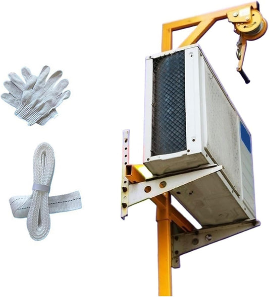  Kit D'outils De Levage Robuste Pour Climatiseurs - Treuil Manuel Et Support D'une Capacité De 300 Kg, équipement D'installation Essentiel Pour Les Professionnels Du CVC,