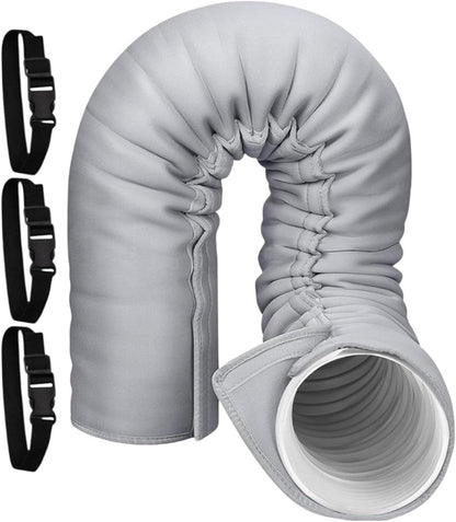  Portable AC Hose Insulation Sleeve | Portable Insulated Cover | 3 Adjustable Straps AC Pipe Insulation | Energy Saving Hose Wrap For Indoor Outdoor Window Garage RV House Apartment Use