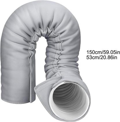  Housse Pour Tuyau De Climatiseur Portable, Housse Isolante 3 Sangles | Bande Calorifuge Pour Tuyau Climatiseur Ajustables Pour Tuyaux D'échappement De 5" 5,9" De Diamètre, Hiver Intérieur Garage