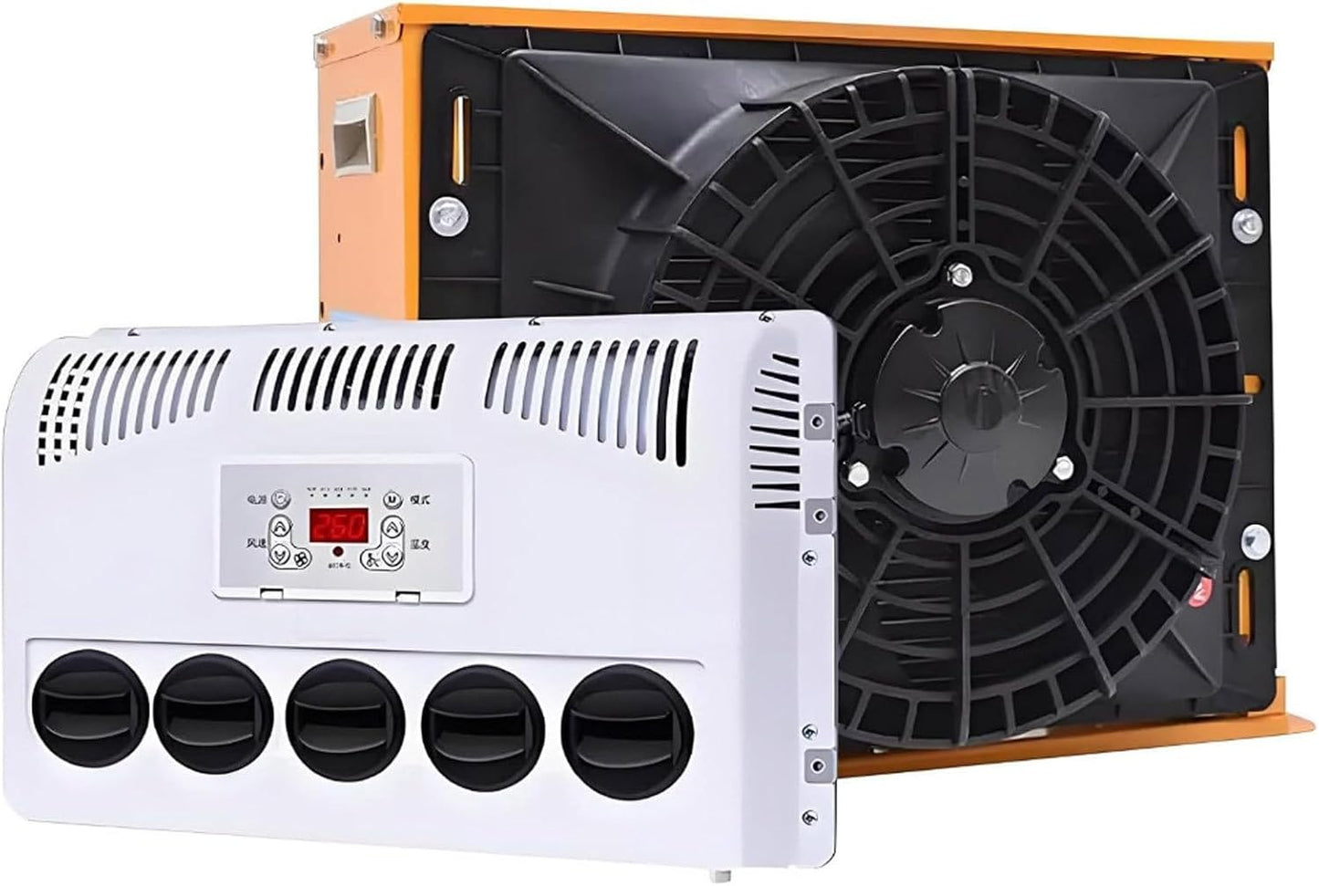 GENERIC Climatiseur Pour Cabine De Camion 11000 BTU, Climatiseur Mobile Split 12V/24V Pour Camions Semi-remorques, Bus, VR, Caravane