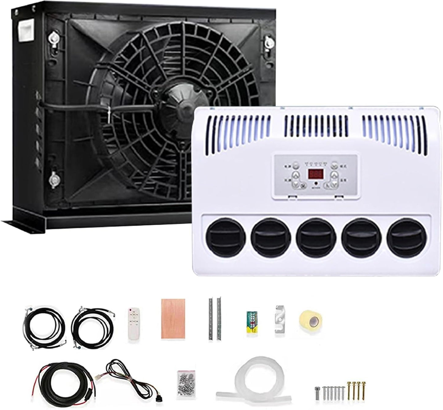 GENERIC Climatiseur Universel, 11000 BTU, Faible Bruit, Pour Camping-car, Camion, Caravane, Camions Lourds, Véhicules Utilitaires, Remorques