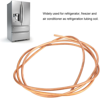  Tube En Cuivre Pour Climatiseur Et Réfrigérateur, Diamètre Extérieur 6 Mm, épaisseur De Paroi 0,5 Mm, Longueur 2 Mètres, Pour Applications De Refroidissement.