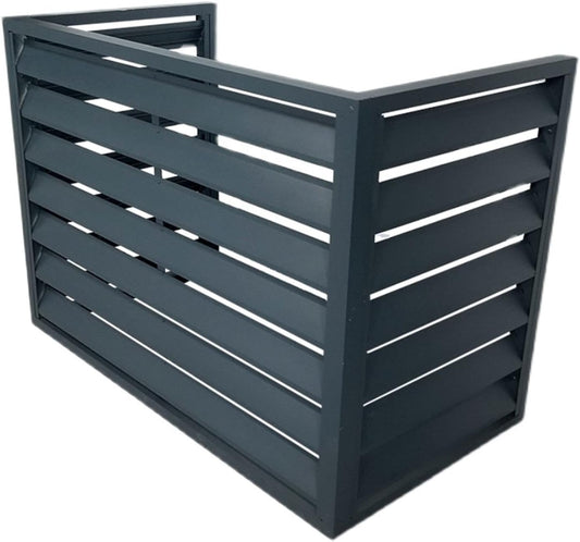 GENERIC Housse Robuste En Aluminium Pour Climatiseurs Mini Unités Séparées, Antivol, Réduction Du Bruit, Protection Contre Les Intempéries Pour Une Utilisation En Extérieur Et En Intérieur, Gris