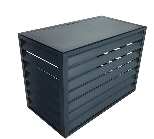 GENERIC Housse De Climatiseur D'extérieur En Aluminium – Réduction Du Bruit Et Protection Contre Les Intempéries – Support Polyvalent Gris Pour Plantes à Toit Plat Pour Unités Extérieures Dimensions : 100 X