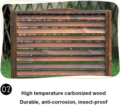  Housse En Bois Pour Climatiseur - Support De Fleurs à Persiennes Pour Cacher Les Unités De Climatisation