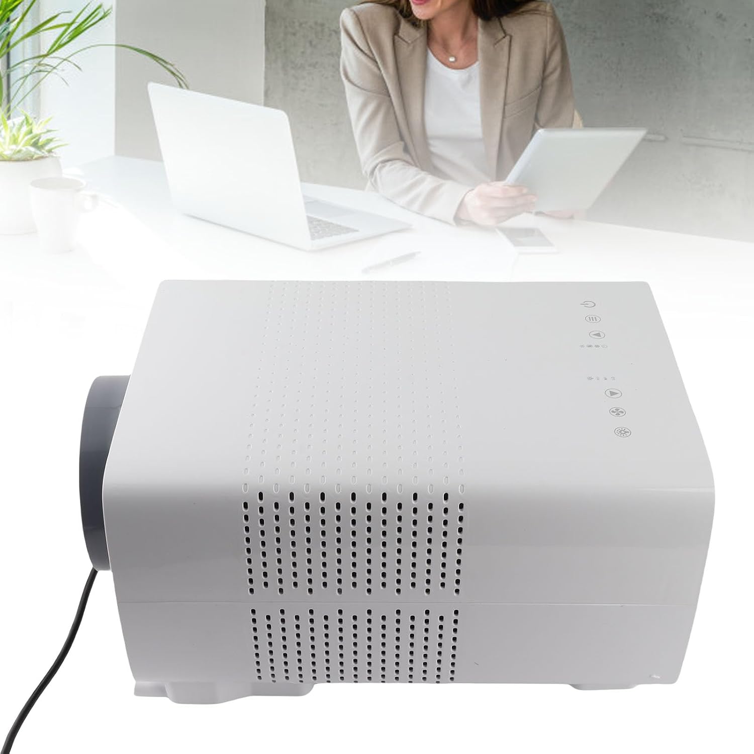  Hztyyier Climatiseur Portable, Chaleur Fraîche à Double Utilisation à Faible Bruit De Climatiseur Compact à Faible Bruit Avec Télécommande, Pour La Salle D'étude (Plug UE 220V)
