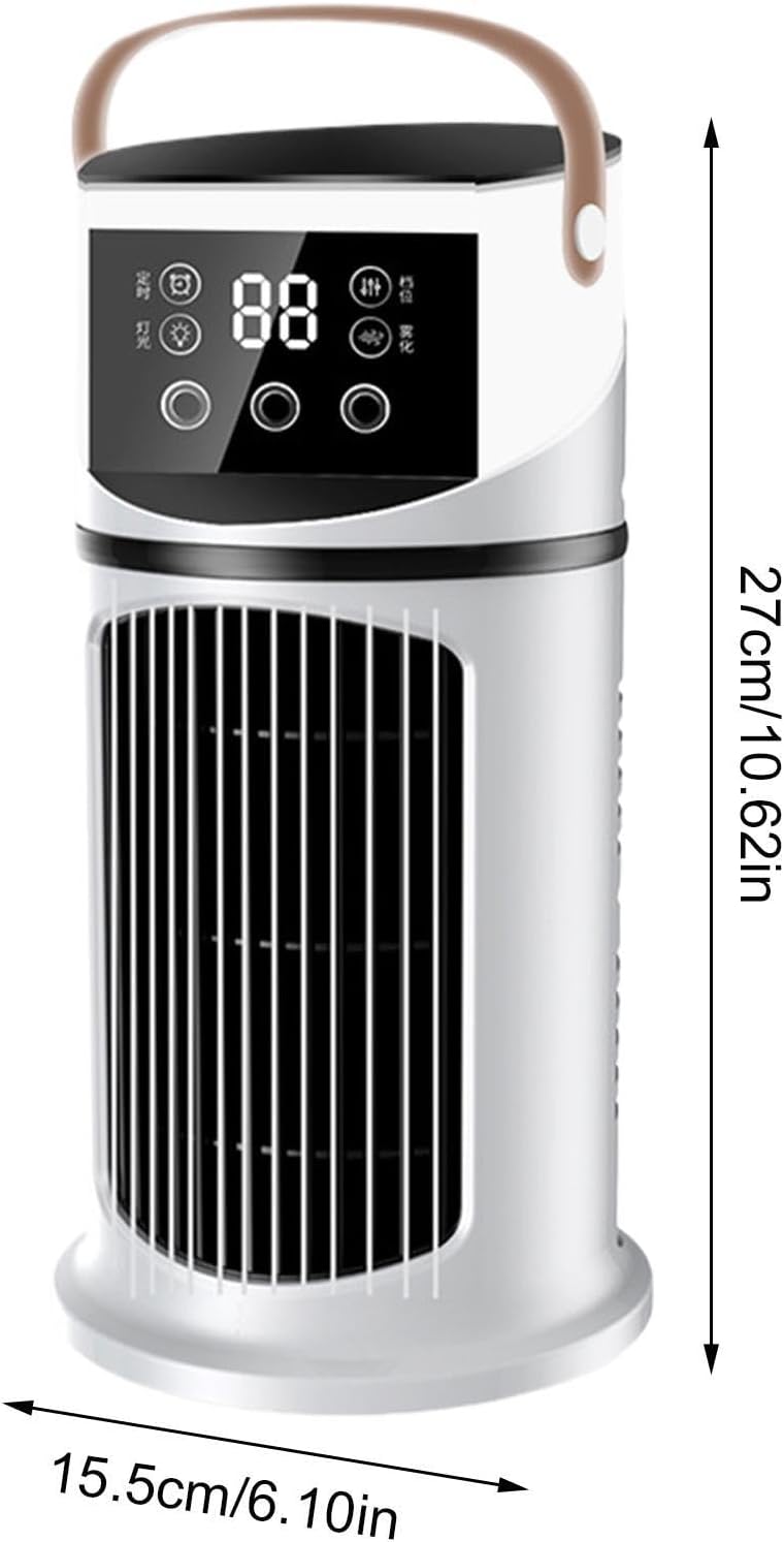  Ventilateur Climatiseur Mobile, 2 Modes Et 9 Vitesses Climatiseur Mobile Silencieux Portable Rafraîchisseur D'air, Refroidisseur Par Évaporation Mini Climatiseurs Portable Pour Chambre Bureau Voiture