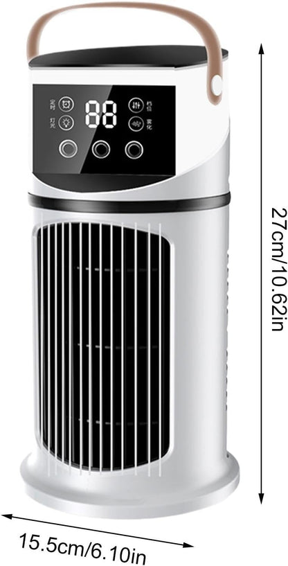  Ventilateur Climatiseur Mobile, 2 Modes Et 9 Vitesses Climatiseur Mobile Silencieux Portable Rafraîchisseur D'air, Refroidisseur Par Évaporation Mini Climatiseurs Portable Pour Chambre Bureau Voiture