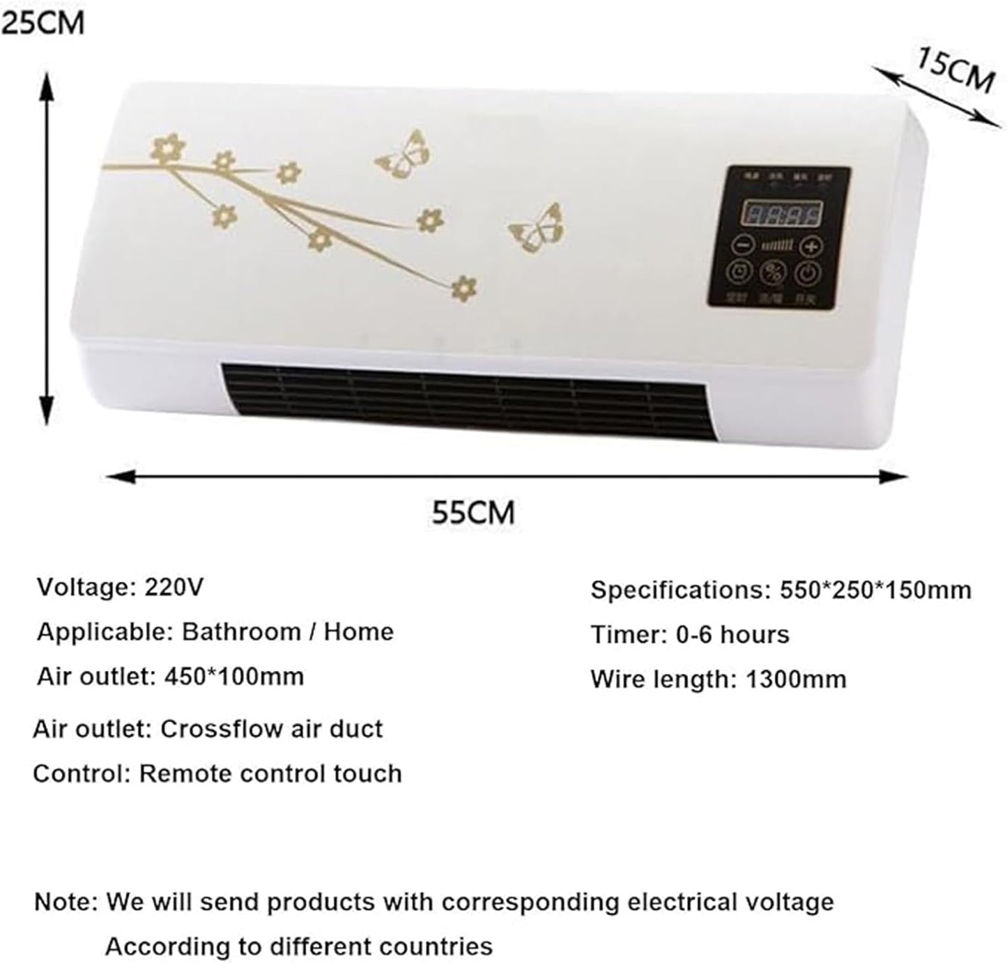  Climafy Climatisation Murale Portable Avec Chauffage Et Ventilateur, Unité Compacte Mini Split Sans Perçage, Fonctionnement Silencieux 30dB, Télécommande Intelligente Pour La Maison Et Le Bureau, écon