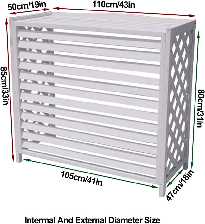  Grille De Protection Pour Climatiseur Et Support Pour Plantes Résistant Aux Intempéries En Bois IV Durable Pour Une Utilisation En Extérieur. Grille De Protection Pour Cl