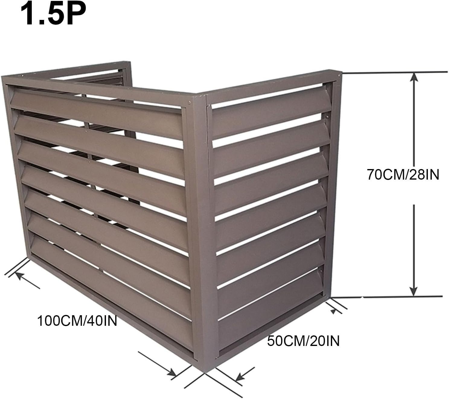 GENERIC Élégante Housse En Aluminium Résistant Aux Intempéries Pour Climatiseur – Protection Marron Pour Pompe à Chaleur Pour Unités Extérieures, Utilisation En Intérieur/extérieur, Solution Parfaite Pour