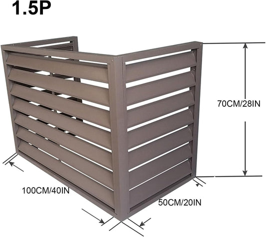 GENERIC Housse De Protection Pour Climatiseur, Mini Unité Divisée, Protection Antivol En Aluminium Robuste, Réduit Les Pertes D'énergie Et Les Dommages Causés Par Les Intempéries, Ajustement Universel.