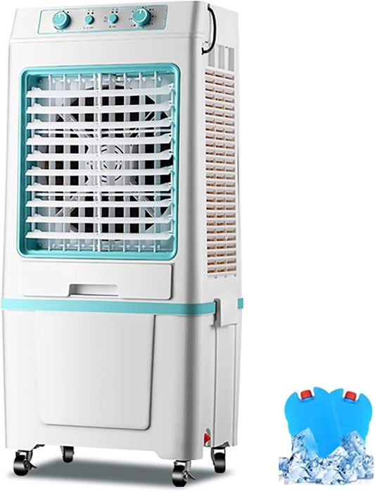  Climatiseur Mobile, Refroidisseur D'air 3 En 1, Réservoir De 40 L, 4 Packs De Glace, 3 Modes Et 3 Vitesses, Climatiseur Mobile Sans Evacuation, 110 Cm