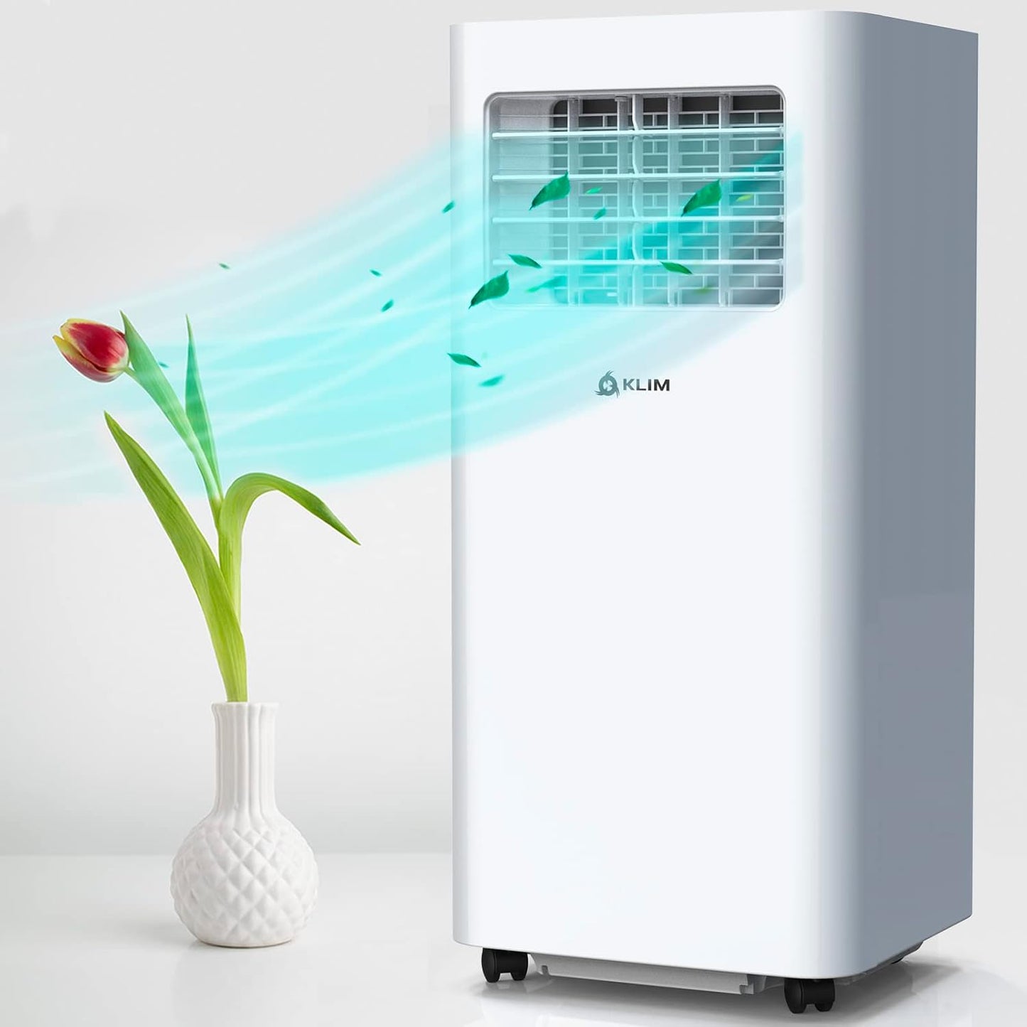  KLIM K9000 - Climatiseur Mobile Silencieux 3 En 1 - Climatiseur Portable 9000 BTU - Rafraichisseur D’Air - Déshumidificateur - Ventilateur Et Climatisation - Avec Télécommande - Blanc