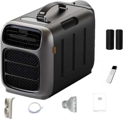 GENERIC Climatiseur Portable Pour Camping, Refroidissement Et Chauffage Rapides, 3 Vitesses De Vent, Faible Consommation D'énergie, Idéal Pour Une Utilisation En Tente Et Camping-car