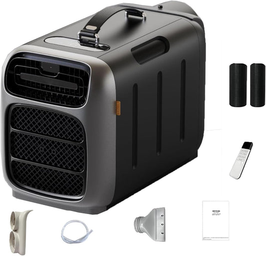 GENERIC Climatiseur Portable Pour Camping, Refroidissement Et Chauffage Rapides, 3 Vitesses De Vent, Faible Consommation D'énergie, Idéal Pour Une Utilisation En Tente Et Camping-car
