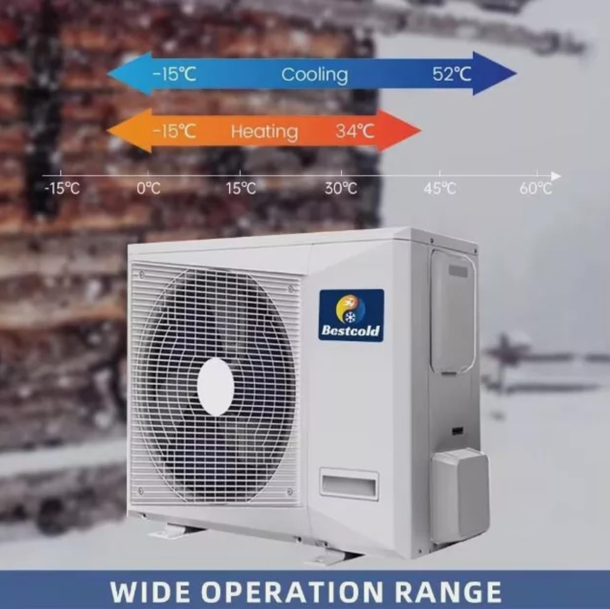 GENERIC Onduleur Solaire 36000BTU Multi Zones 18 K Climatiseur Et Chauffage Divisés – 2 Zones