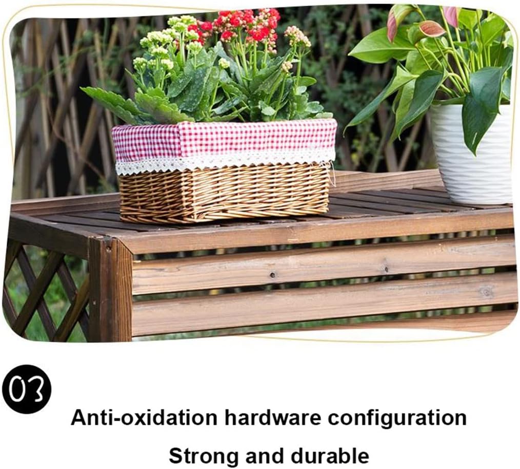  Housse En Bois Pour Climatiseur - Support De Fleurs à Persiennes Pour Cacher Les Unités De Climatisation