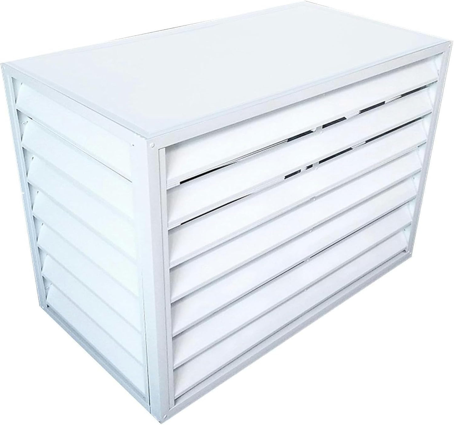  Housse De Protection Pour Climatiseur Extérieur En Aluminium, Protection De Pompe à Chaleur, Mini Unité De Climatisation Fendue, Bouclier De Clôture Résistant Aux Intempéries, Housse élégante Pour