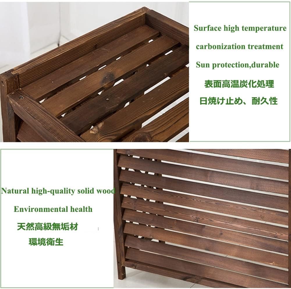  Housse De Protection Pour Climatiseur D'extérieur En Bois Marron, 110 X 50 X 85 Cm, Résistante Aux Intempéries, Support De Plantes De Jardin élégant Et Design élégant