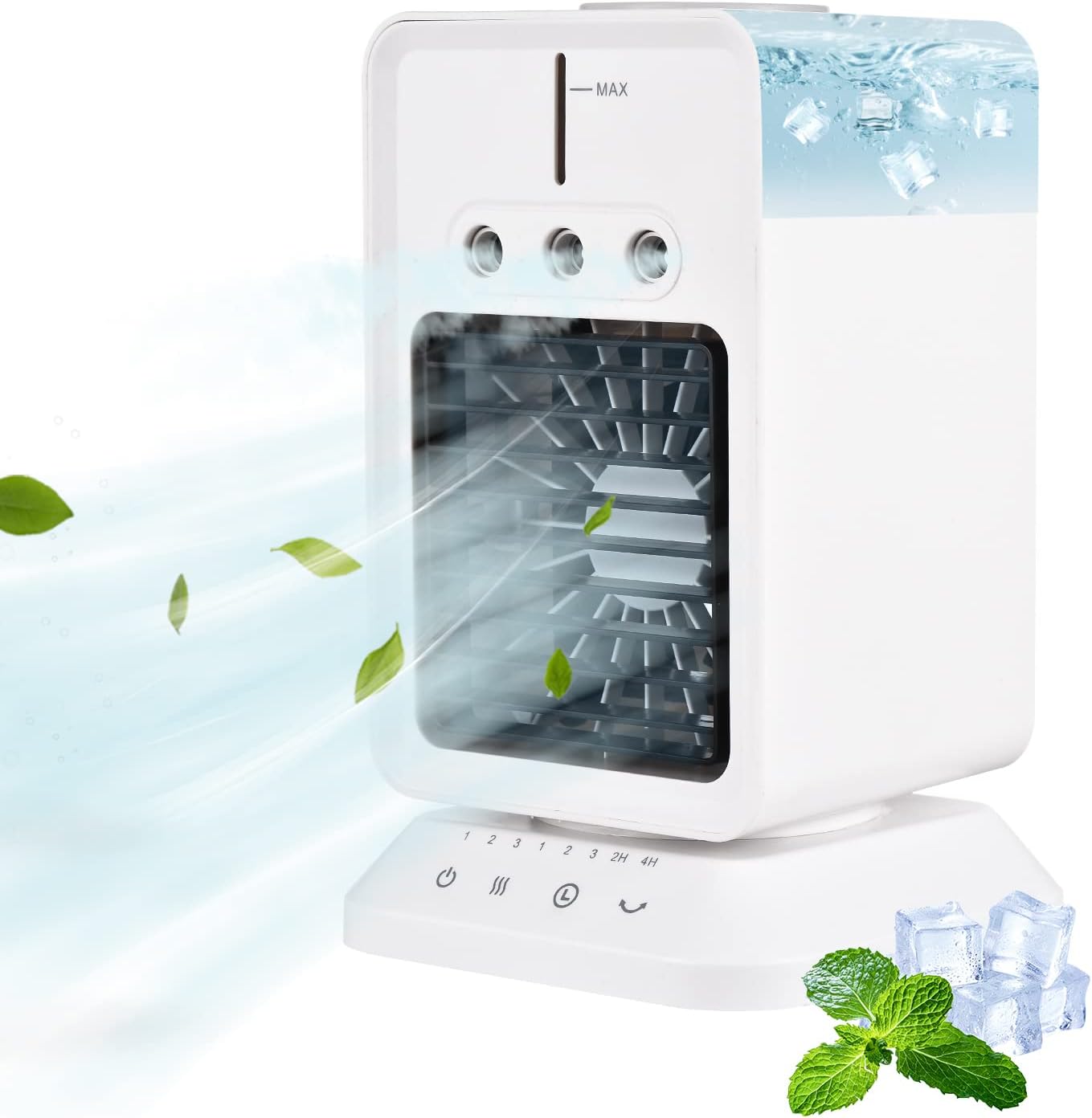  Refroidisseur D Portable Pour Bureau Climatiseur Avec Humidificateur Int Gr 3 Vitesses De Ventilation Et Fonction Rafra Chissement Rapide