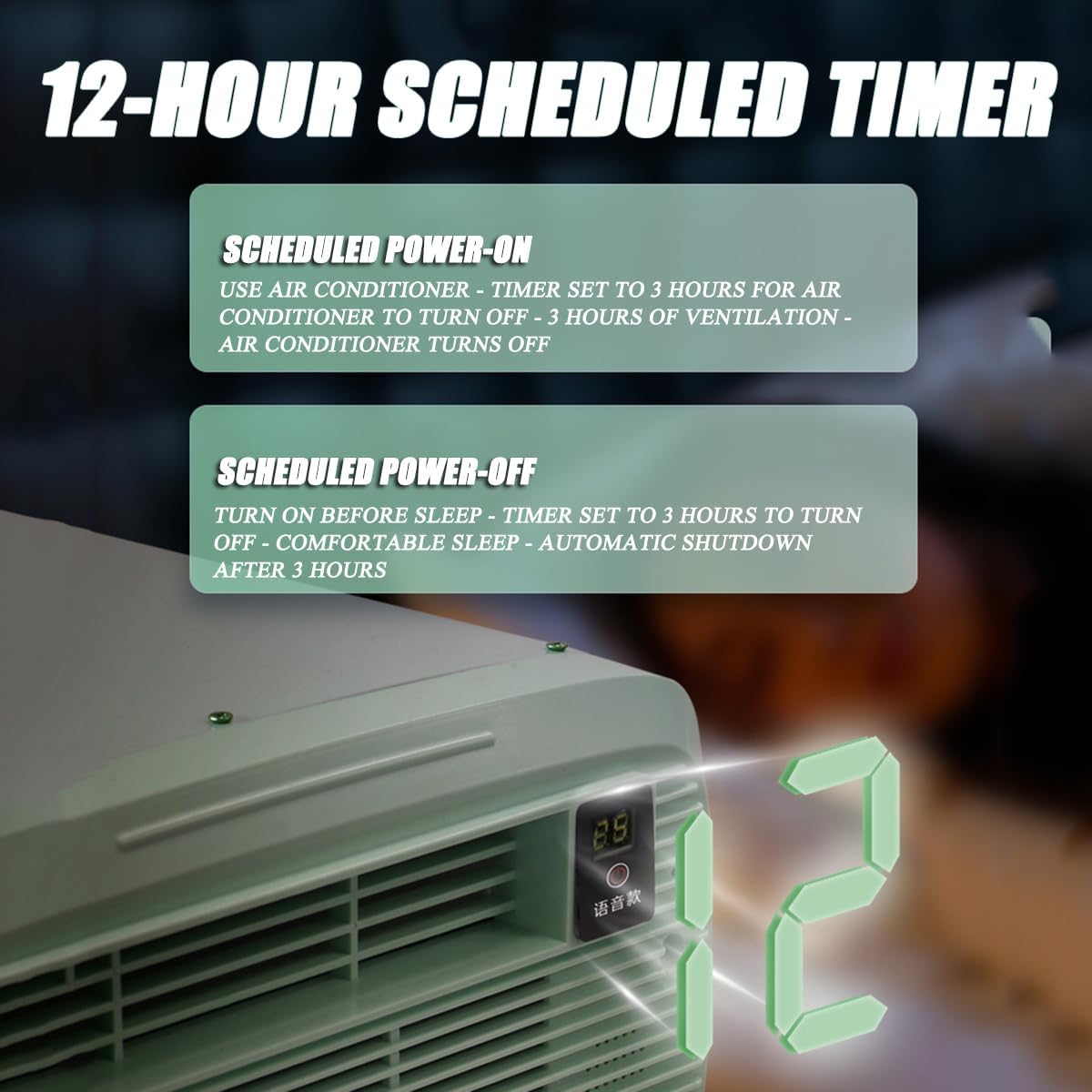  Portable AC 2200BTU Unité De Refroidissement Compacte Pour Les Petites Pièces RVs Camping Consommation De Faible Puissance Avec Panneau De Contrôle Et Climatiseur Efficace Sur Le Plan De La Minuterie
