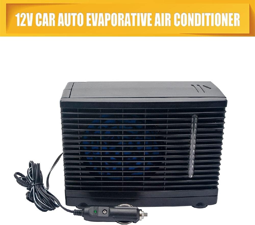  Baceyong Climatiseur De Voiture à 2 Vitesses - Ventilateur De Bureau Portable - 12 V - Climatiseur à Domicile - 2 Vitesses - Ventilateur De Bureau Portable - 12 V