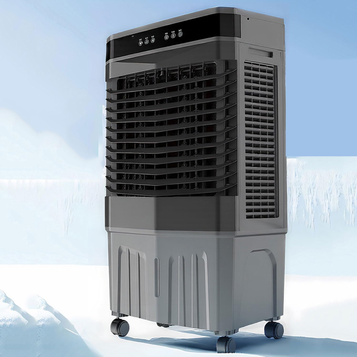 GENERIC Refroidisseur D'air Portable Avec 3 Vitesses, 12H Minuterie, Oscillation Et Humidification à 120 °.Présente Un Grand Réservoir D'eau Pour La Chambre à Coucher, Le Refroidissement Et La Ventilation Du