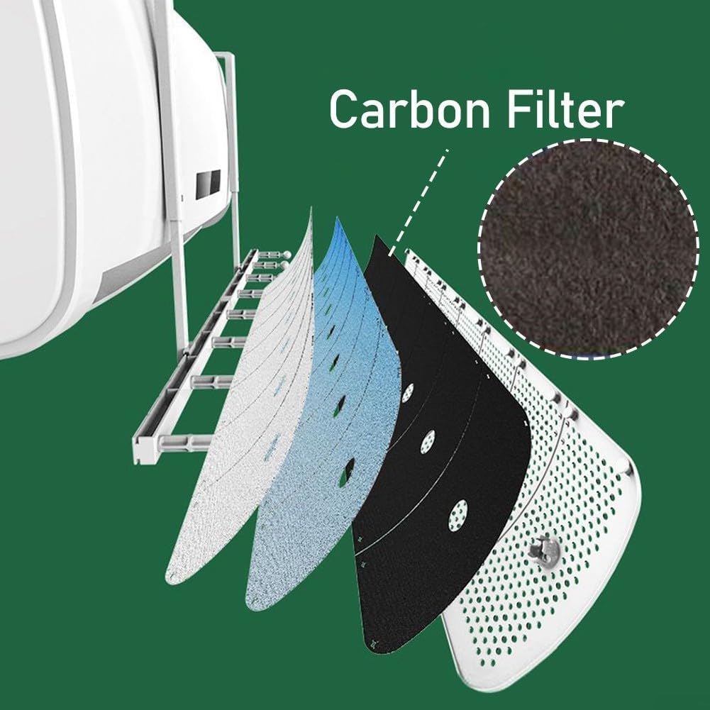 GENERIC Déflecteur De Climatiseur Avec 8 Feuilles Réglables Montage Mural Facile (filtre à Charbon)