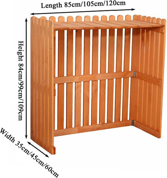 GENERIC Bâche De Protection Robuste Pour Climatiseur Extérieur - Pour L'intimité Et L'esthétique - Blanc - Taille De L'insert - Couverture En Bois Pour Climatisation - Pour Une Utilisation En Extérieur -