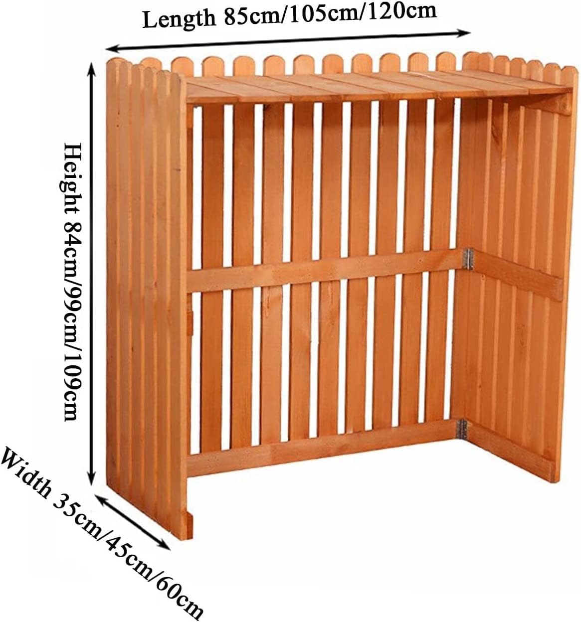 GENERIC Écran De Clôture Robuste Pour Climatiseur Extérieur Et Protection Pour Unités De Climatisation - Design En Bois Pour Cacher Le Climatiseur - Rose - Taille Rt